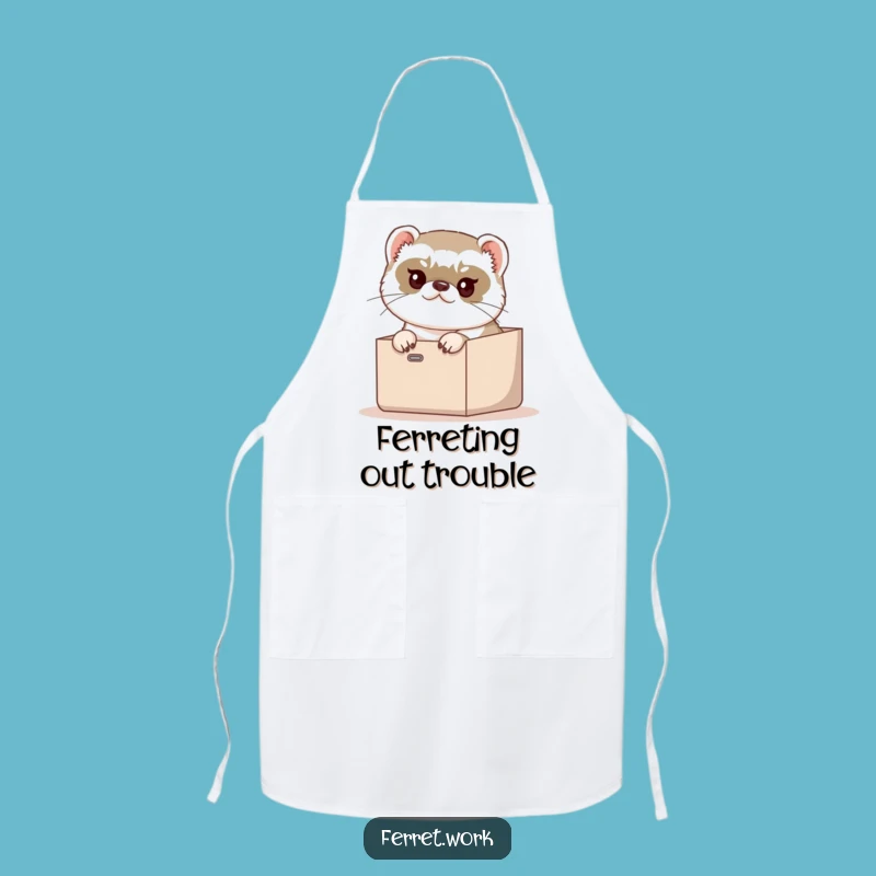 Funny Ferret Inbox Kitchen Apron - Hilarious Cooking & Baking Gift