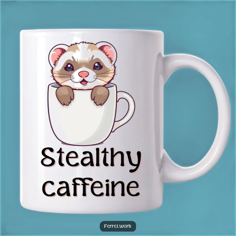 Funny Ferret Mug: Peek-a-boo Coffee Critter