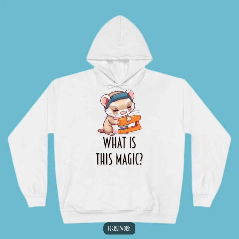 Funny Ferret Headlamp Hoodie - Cozy Investigator Comfort Gift