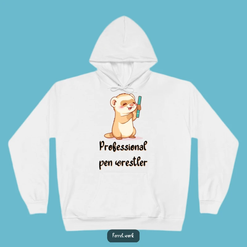 Funny Ferret Hoodie: Cozy Pen Batting Design, Ultimate Humorous Gift for Ferret Fans
