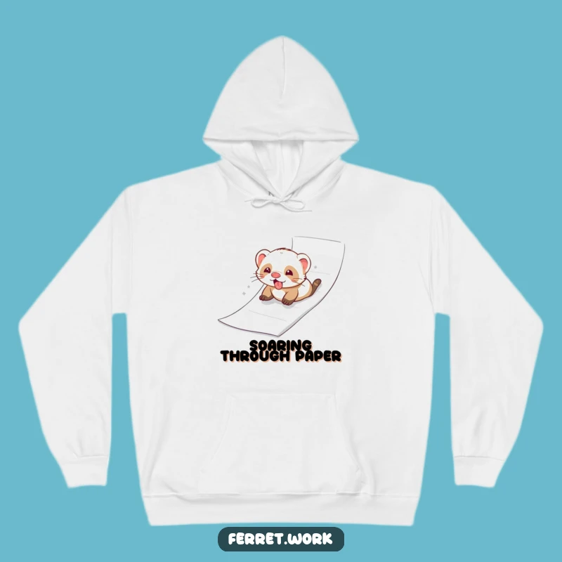 Funny Ferret Paper Slide Hoodie - Cozy Playtime Comfort Gift