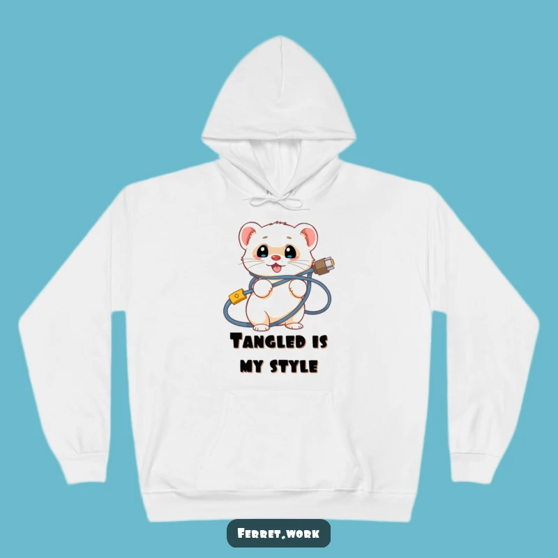 Funny Ferret Hoodie: Cozy Tech Struggle Sweatshirt, Perfect for IT Nerds
