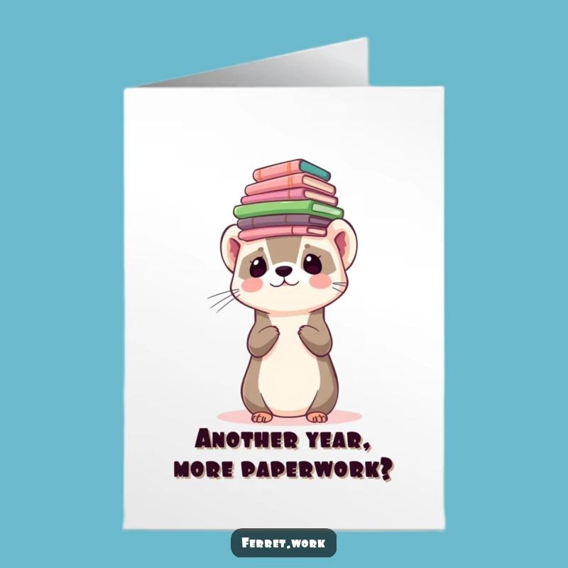 Funny Free Printable Birthday Card: Ferret Juggling Forms, Birthday Balance Gift