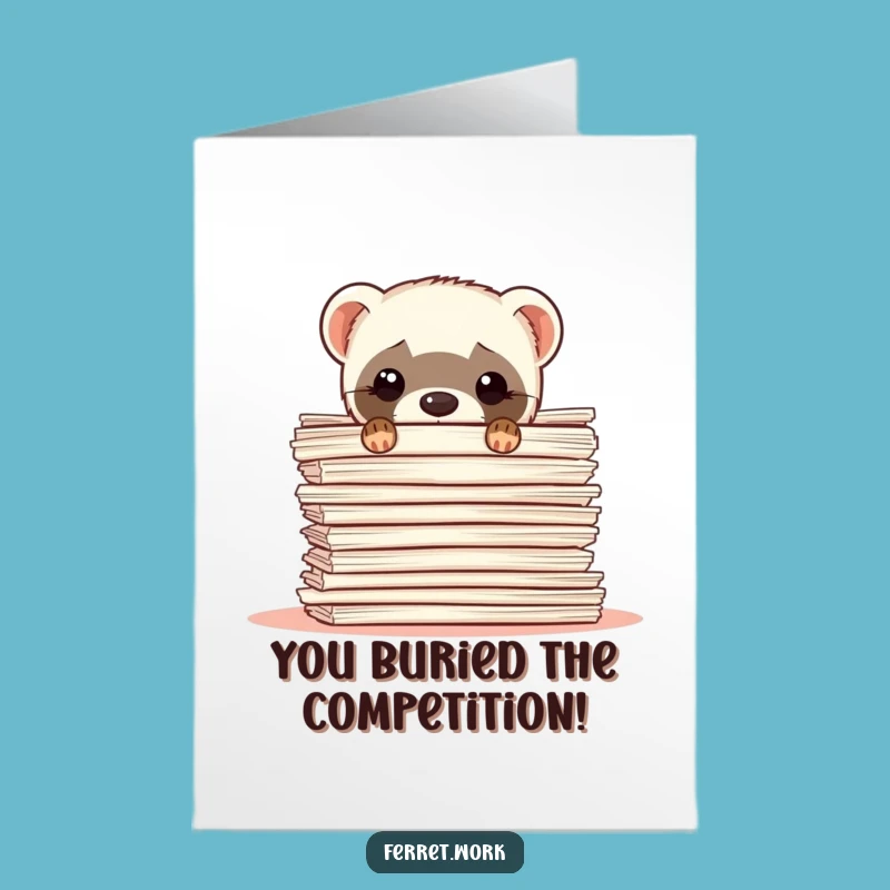 Free Printable Congrats Card: Paperwork Ferret - Humorous Downloadable Gift