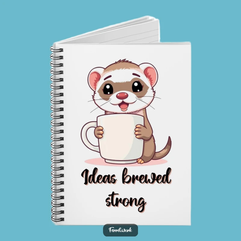 Funny Ferret Coffee Notebook: Energized Journal Gift for Go-Getters