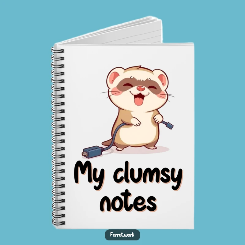 Funny Ferret Tripping Notebook: Clumsy Journal Gift