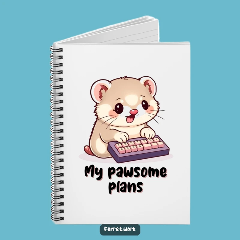 Funny Kawaii Ferret Notebook: Busy Typist Cute Journal