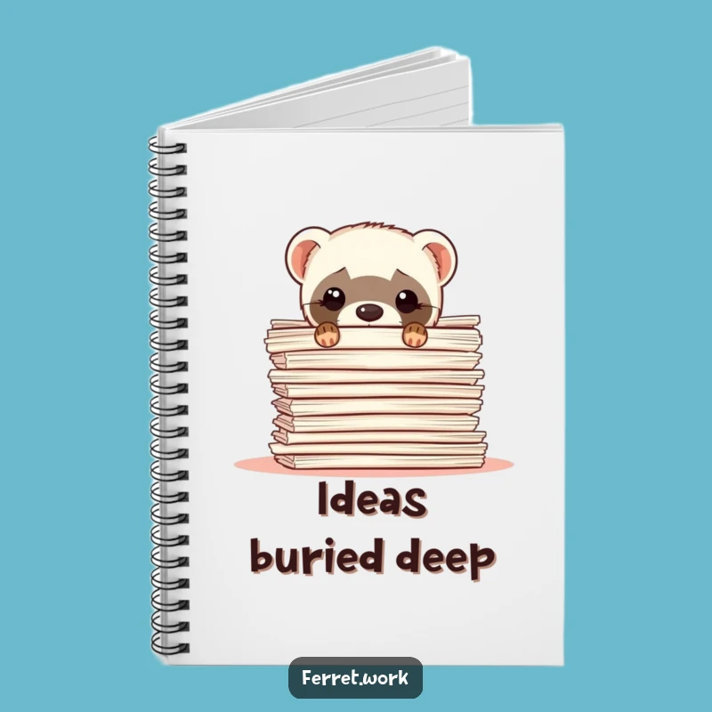 Funny Ferret Paperwork Notebook: Busy Pet Journal Gift