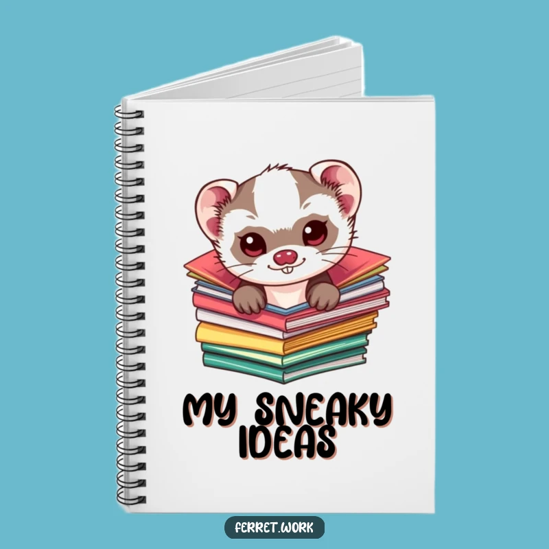 Funny Kawaii Ferret Folder Notebook: Jot Down Ideas with Cuteness