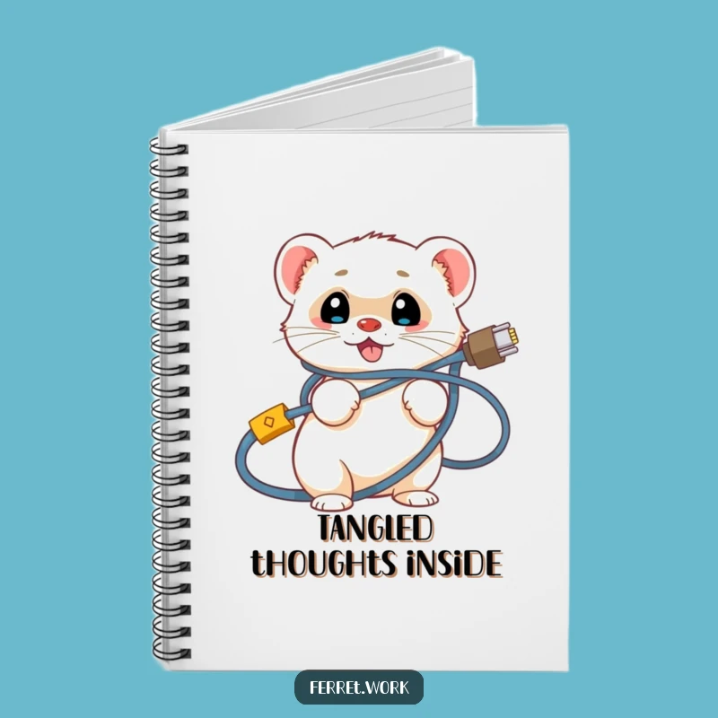 Funny Ferret Notebook: Hilarious Tech Tangle Journal for Ideas