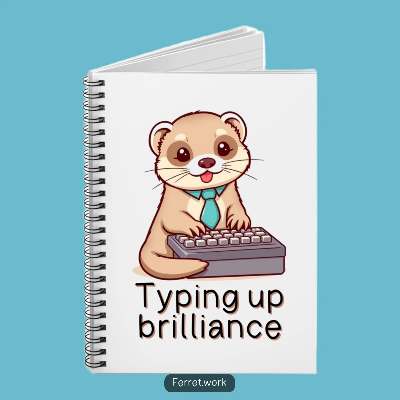 Funny Ferret Typing Notebook: Dapper Journal Gift for Professionals