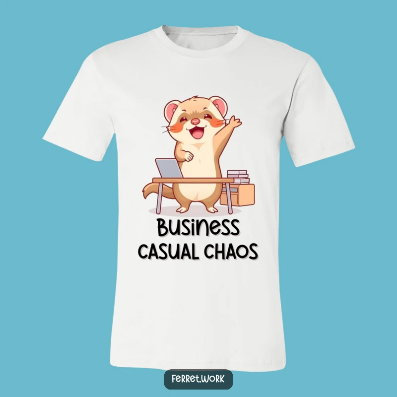 Funny Ferret Happy Dance T-Shirt: Hilarious Gift for Pet Lovers and Office Jesters