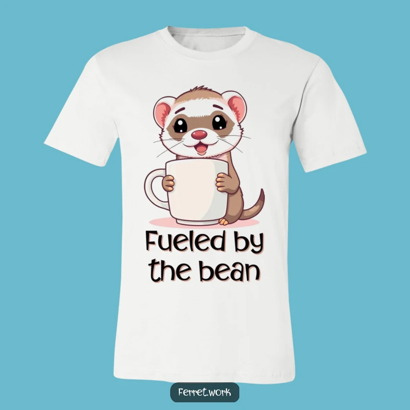 Funny Ferret Coffee T-Shirt: Hyper Energized Weasel Gift Tee