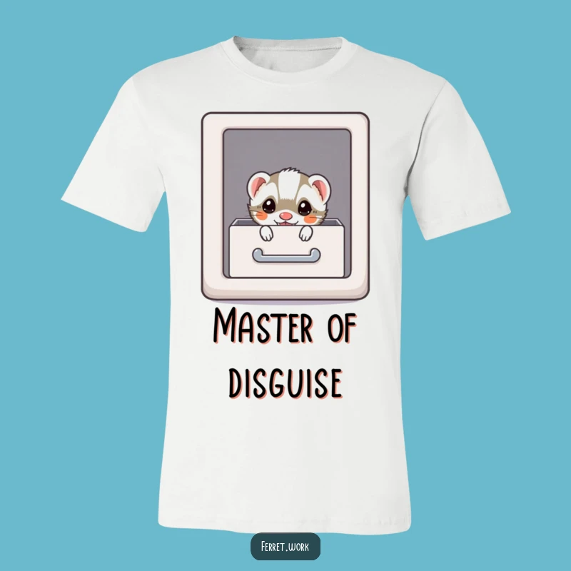 Funny Kawaii Office Ferret T-Shirt - Hidden Humor Apparel Gift