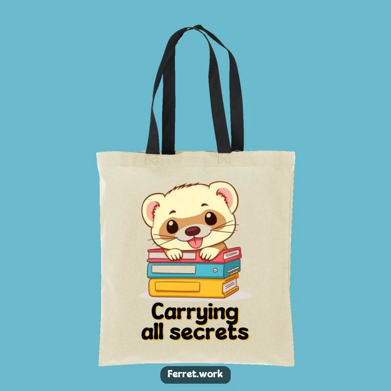 Funny Ferret Office Tote Bag: Stylish Desk Accessory, Mischievous Pal, Perfect Gift!