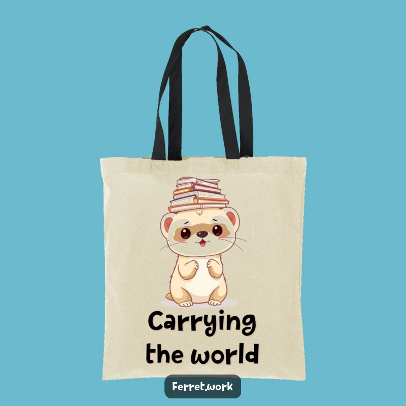Funny Ferret Paper Stack Tote Bag - Busy Professional Carryall
